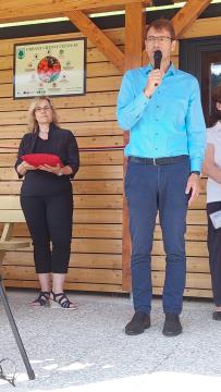 Zbrane je pozdravil župan dr. Tomaž Rožen in uradno otvoril objekt ter vrtičke predal namenu